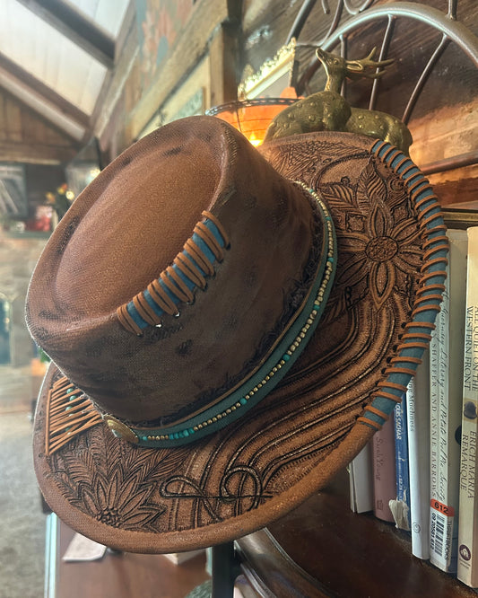 Free Hand Burned Hat