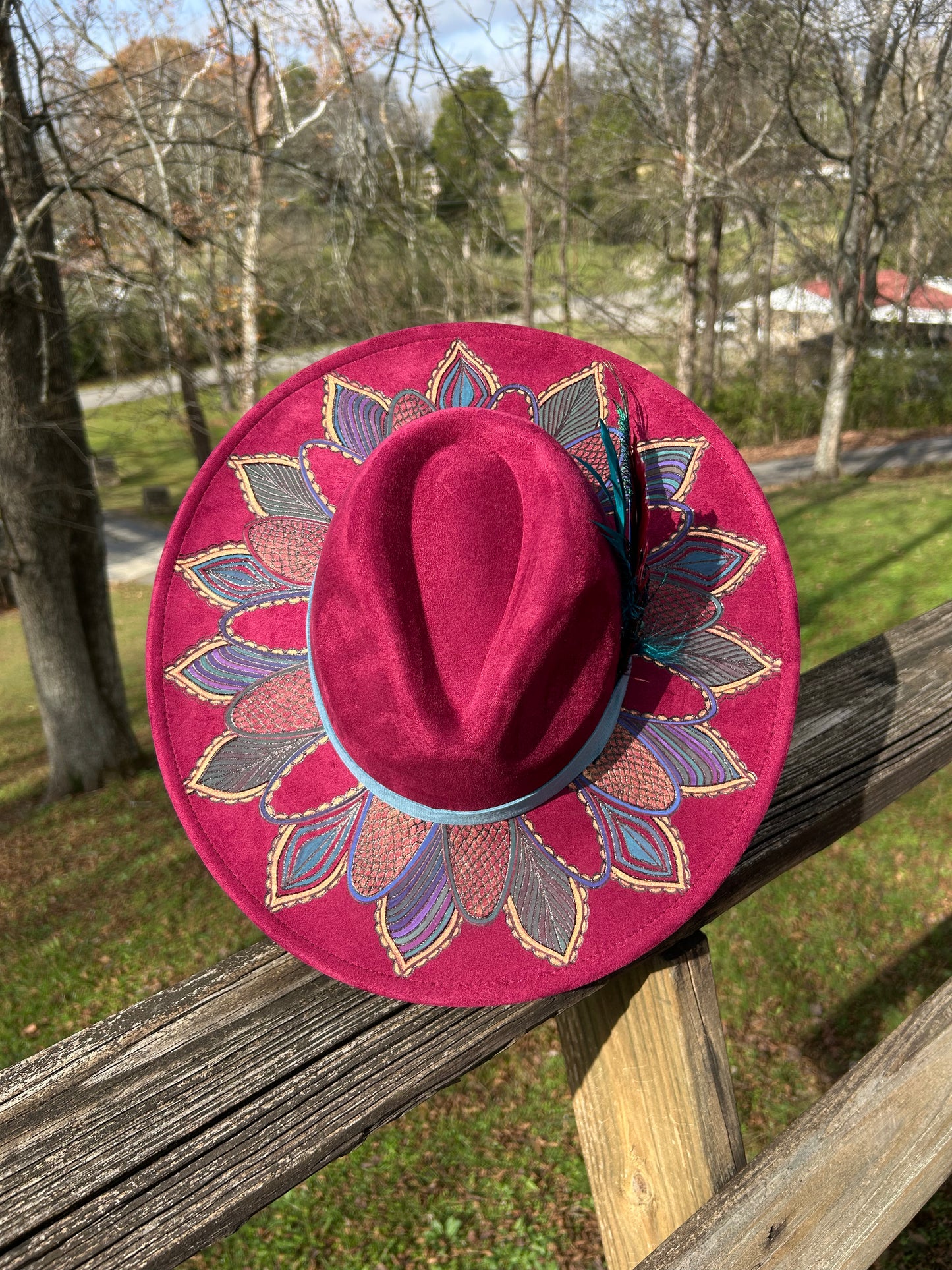 Plum and Gold Hat